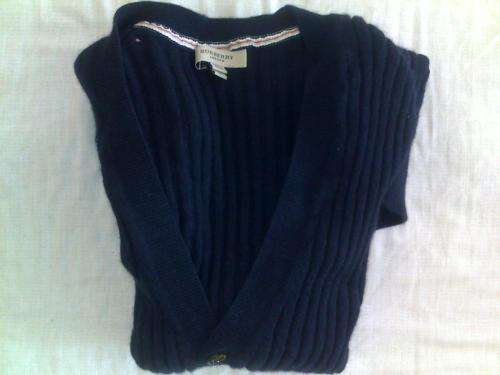 Burberry Cashmere Sweater Luxury Size M Blue Navy (Slim/Medium size body fit)