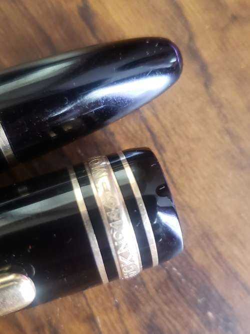 Authentic Montblanc Meisterstuck 146 Fountain Pen Medium Oblique 18K Nib - Bargain!