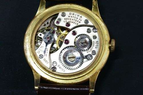 Vintage Driva Swiss Solid 18K watch - Bargain! Clearance Sale