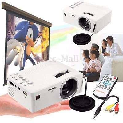 Mini Portable LED 3D Projector 1080P Multimedia Home Theater USB HDMI Micro SD