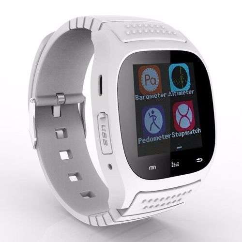 M26 Bluetooth Wrist Smart Watch Phone Mate For iPhone Android IOS Samsung White