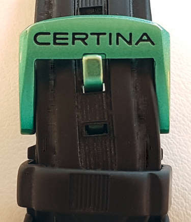 CERTINA DS PODIUM PRECIDRIVE CHRONOGRAPH GMT. GREEN/BLACK ALL ALUMINIUM. RUBBER STRAP
