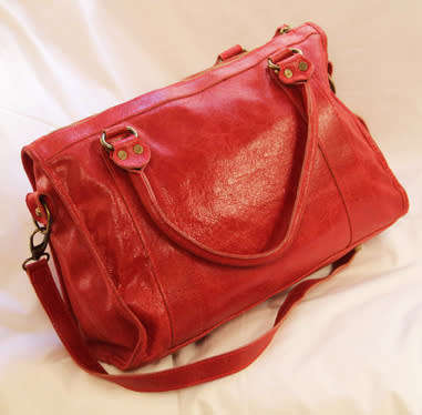 FIRENZE GENUINE LEATHER SAFARI HANDBAG. DESIGN MODELLED ON BALENCIAGA. MADE IN ITALY