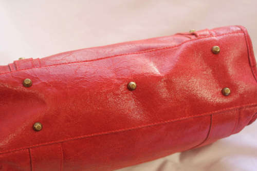 FIRENZE GENUINE LEATHER SAFARI HANDBAG. DESIGN MODELLED ON BALENCIAGA. MADE IN ITALY