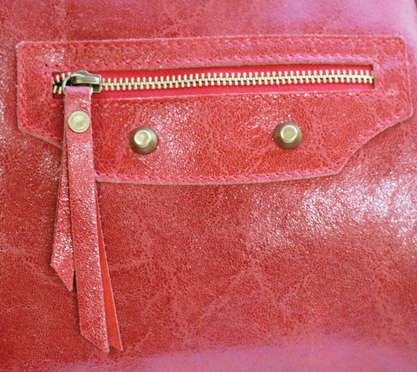 FIRENZE GENUINE LEATHER SAFARI HANDBAG. DESIGN MODELLED ON BALENCIAGA. MADE IN ITALY