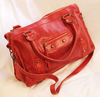 FIRENZE GENUINE LEATHER SAFARI HANDBAG. DESIGN MODELLED ON BALENCIAGA. MADE IN ITALY