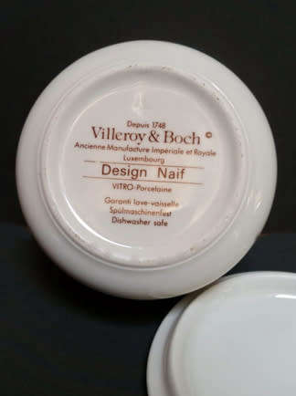 VINTAGE VILLEROY AND BOCH ORNAMENTAL PORCELAIN DISH WITH PAINTED LID. COLLECTOR'S ITEM!