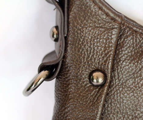 LORENZ GENUINE ITALIAN BROWN PATCHWORK LEATHER BOHO BAG