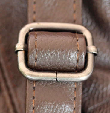 LORENZ GENUINE ITALIAN BROWN PATCHWORK LEATHER BOHO BAG