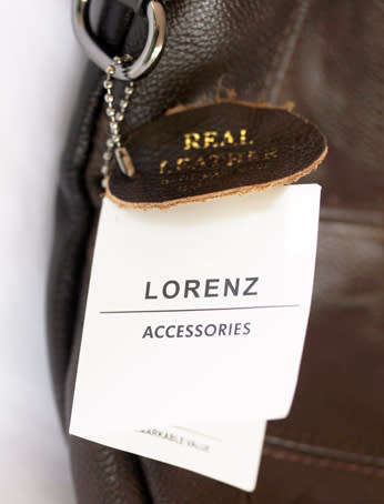 LORENZ GENUINE ITALIAN BROWN PATCHWORK LEATHER BOHO BAG