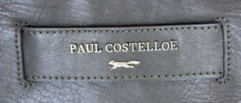 GENUINE LEATHER PAUL COSTELLOE SATCHEL-TYPE HANDBAG, OLIVE GREEN BRAND NEW SUPERB QUALITY