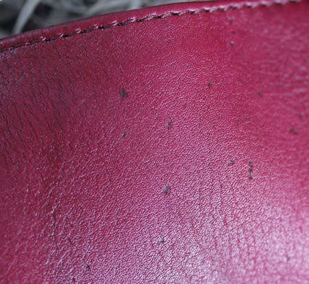 GENUINE LEATHER `PATRICK COX` HOBO HANDBAG, MAROON WITH GENUINE HIDE DETAIL BRAND NEW