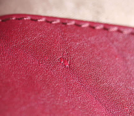 GENUINE LEATHER `PATRICK COX` HOBO HANDBAG, MAROON WITH GENUINE HIDE DETAIL BRAND NEW