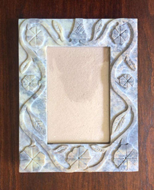 GORGEOUS STONE CARVED PICTURE FRAME