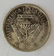 1933 SA Union Three Pence (3d)