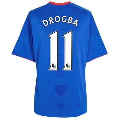XMAS CLEARANCE 2011 CHELSEA HOME SOCCER SHIRT+DROGBA 11 + FREE SHIPPING
