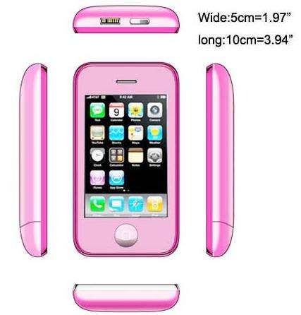 !! Stylish Pink Phone - Dual SIM, Touch screen , Shake Control !!