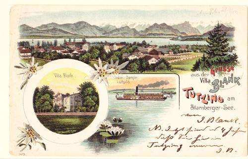 BAVARIA EARLY POSTCARD DEPICTING VILLA BLANK 1900s