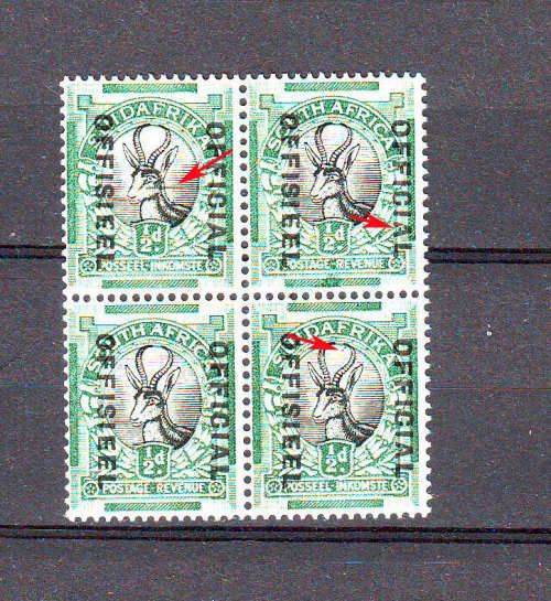 South Africa- Union Officials-varieties and errors   - see scan