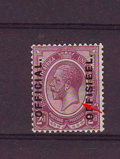 South Africa- Union Officials-varieties and errors   - see scan