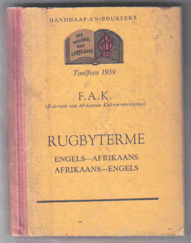 Rugbyterme  Afr-Eng / Eng-Afr   ---  FAK  1959