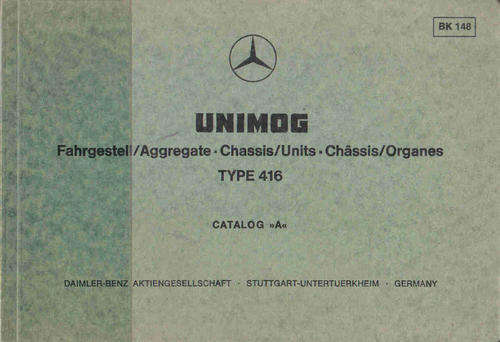 Unimog Type 416  Parts Catalog
