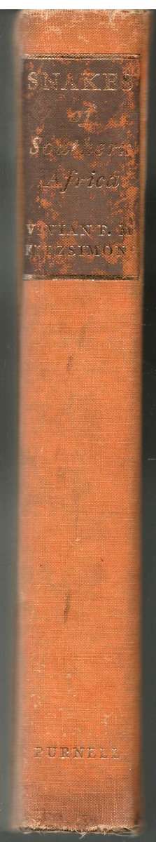 Snakes of Southern Africa  --  Vivian F M Fitzsimons