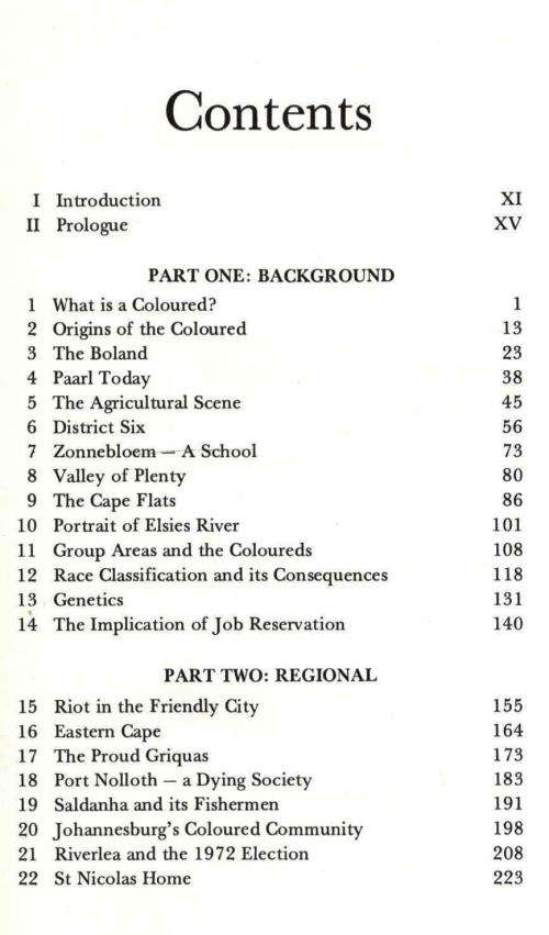 Coloured - A Profile of Two Million South Africans  --  Al J Venter