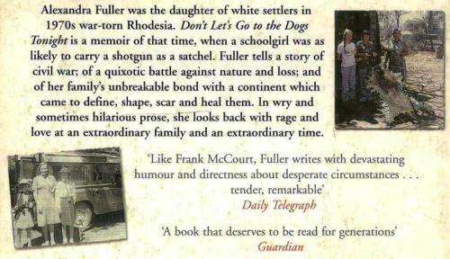 Don't Let's Go to the Dogs Tonight  --  Alexandra Fuller