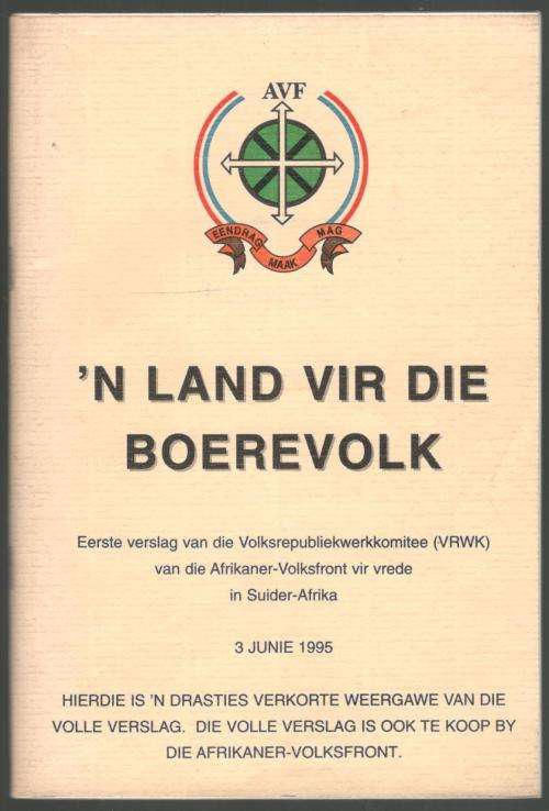 'n Land vir die Boerevolk