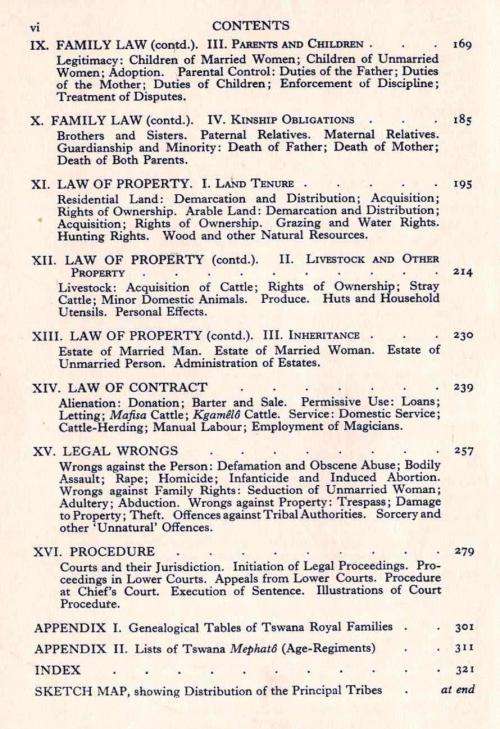 A Handbook of Tswana Law and Custom  --  I Shapera