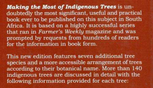 Making the Most of Indigenous Trees  --  Fanie and Julye-Ann Venter