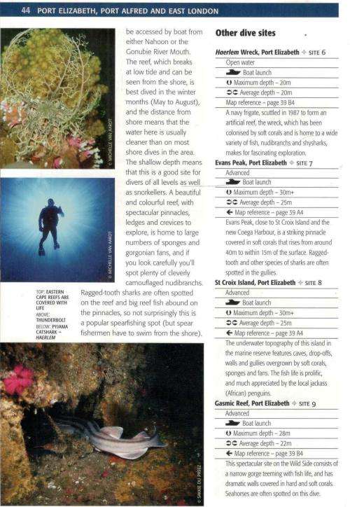 Atlas of Dive Sites of South Africa and Mozambique --  MapStudio