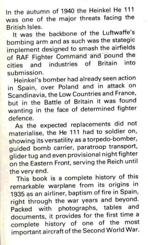 Heinkel He111 - A Documentary History  -  Heinz Nowarra