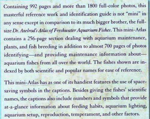 Dr Axelrod's Mini-Atlas of Freshwater Aquarium Fishes
