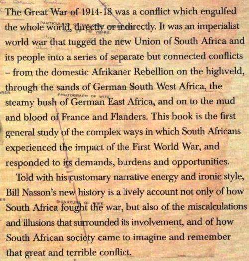 Springboks in the Somme  --  Bill Nasson