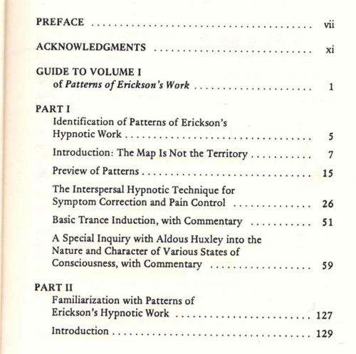 Patterns of the Hypnotic Techniques Of Milton H Erickson  Vol 1