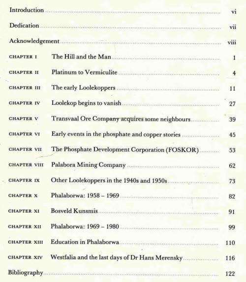 The Vanished Saddleback - The Story of Phalaborwa  --  J F Grewar