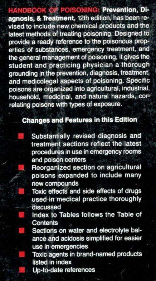 Handbook of Poisoning  -  Robert H Dreisbach