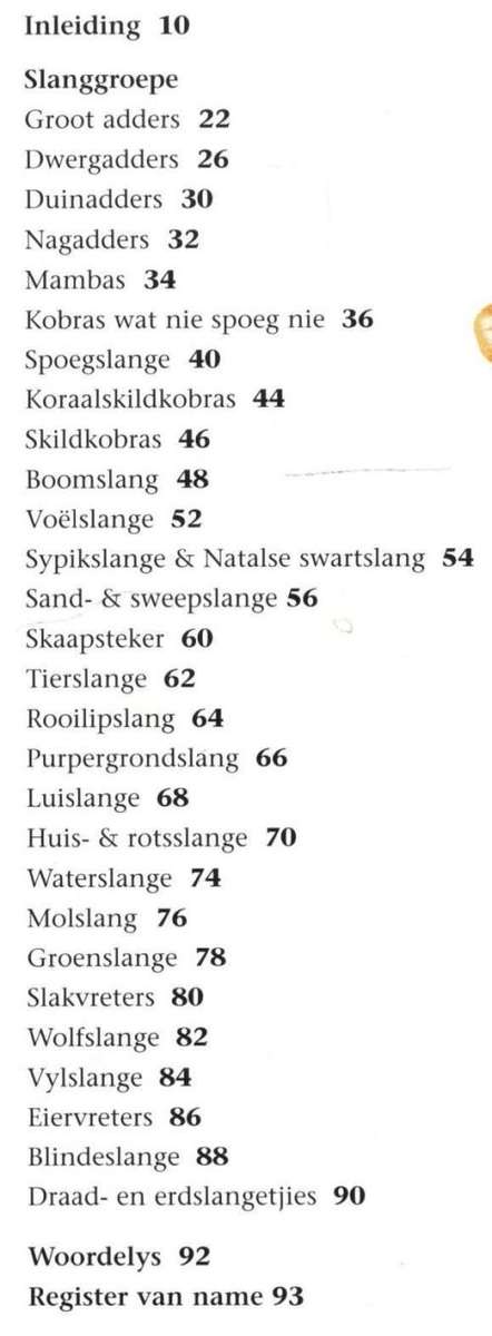 Watter Slang is Dit  =  Johan Marais