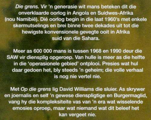 Op die Grens  -  1965-1990 --  David Williams