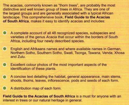 Field Guide to the Acacias of South Africa  -  Nico Smit