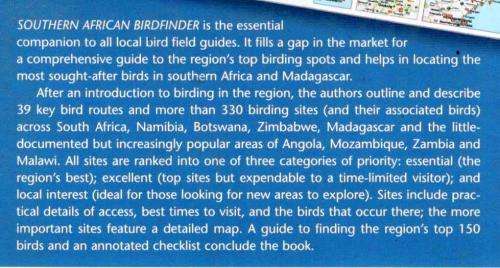 Southern African Birdfinder  -  SASOL  - Cohen, Spottiswoode and Rossouw