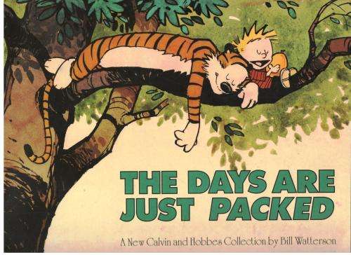 Calvin and Hobbs  --  The Days Are Just Packed