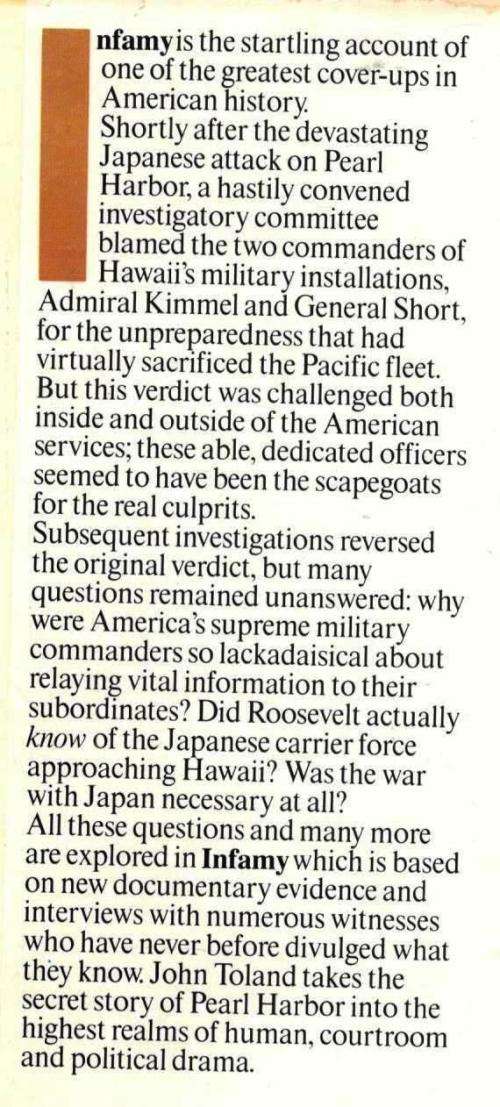 Infamy  -  John Toland