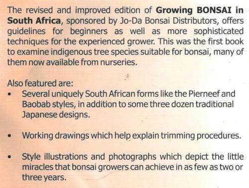 Growing Bonsai in South Africa --  Classic Edition  -  Doug Hall and John Haw