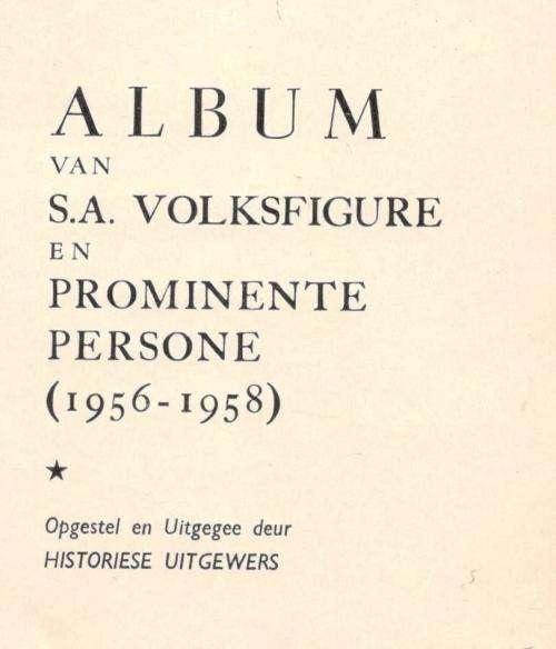 Album van SA Volksfigure en Prominente Persone (1956-1958)