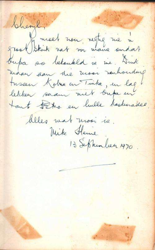 Oupa Jasper - Mike Heine  -  Geteken