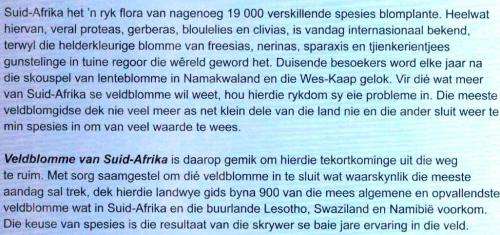 Fotogids tot die Veldblomme van Suid-Afrika  -  John Manning