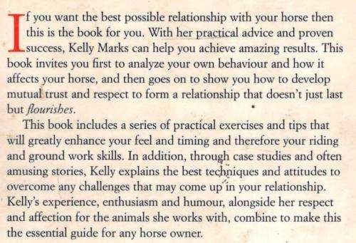 Perfect Partners  -  How to be the Owner Your Horse would Choose for Himself -- Kelly Marks